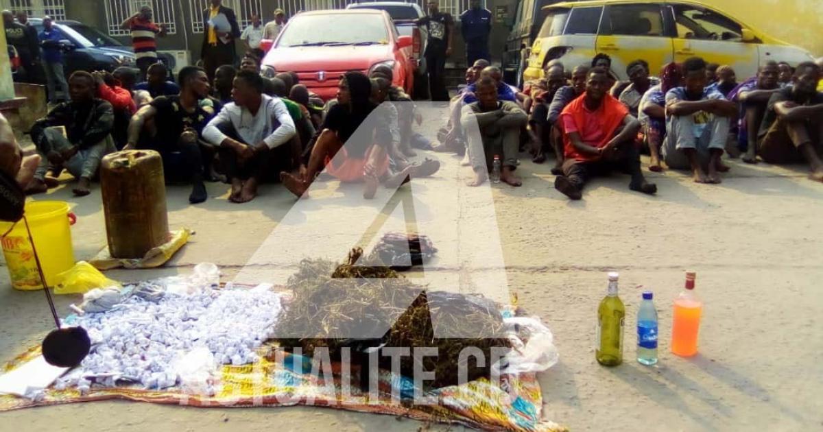 Les kulunas appréhendés par la police à Kinshasa/Ph ACTUALITE.CD 