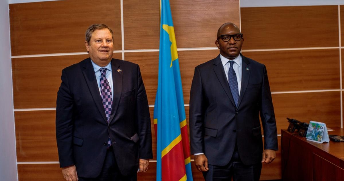 Sama Lukonde Kyenge, Premier ministre et Mike Hammer, Ambassadeur des USA en RDC
