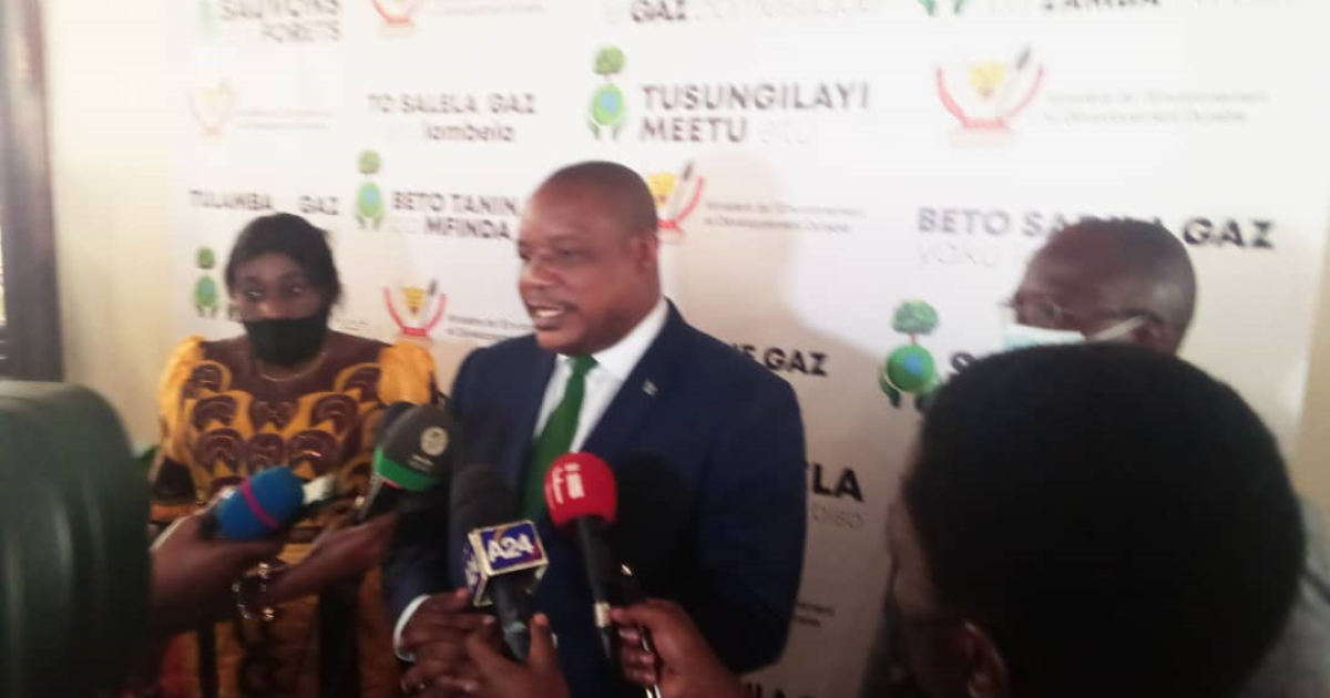 Le ministre de l'environnement Claude Nyamugabo lors du lancement de la deuxième phase du programme de lutte contre la déforestation en RDC/Ph ACTUALITE.CD