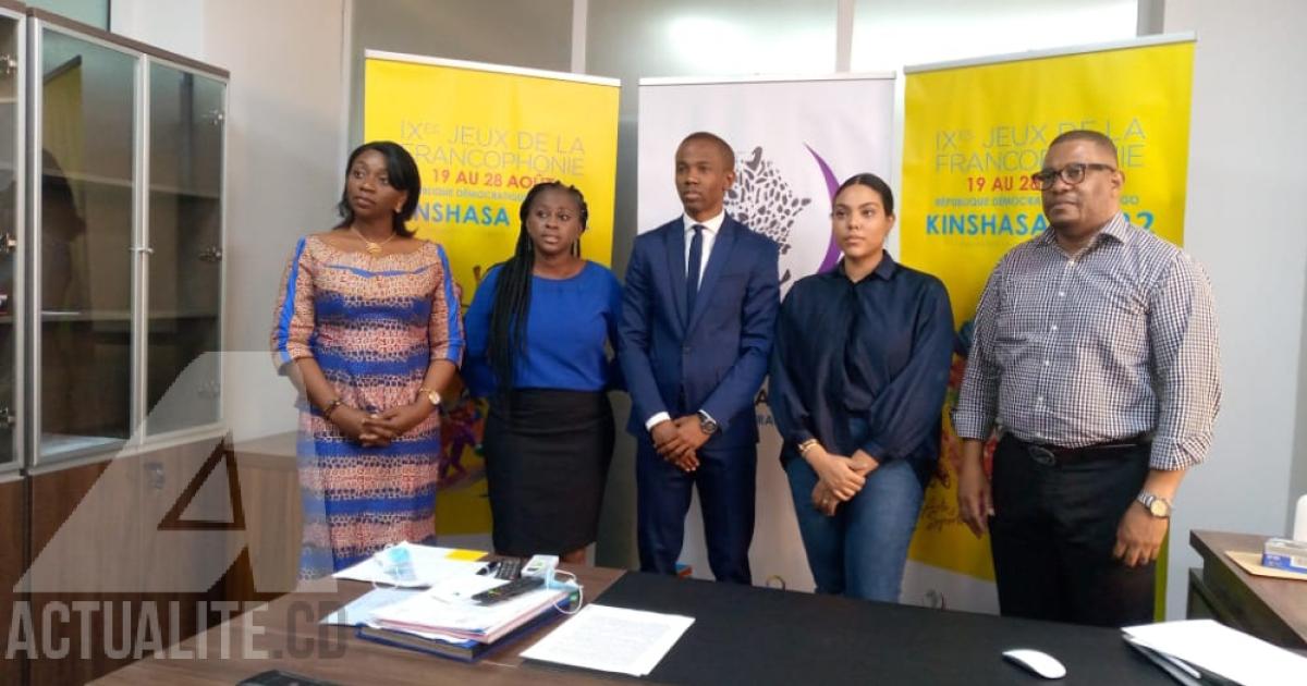 Le comité national des IXèmes jeux de la francophonie (2 absents). Photo ACTUALITE.CD.