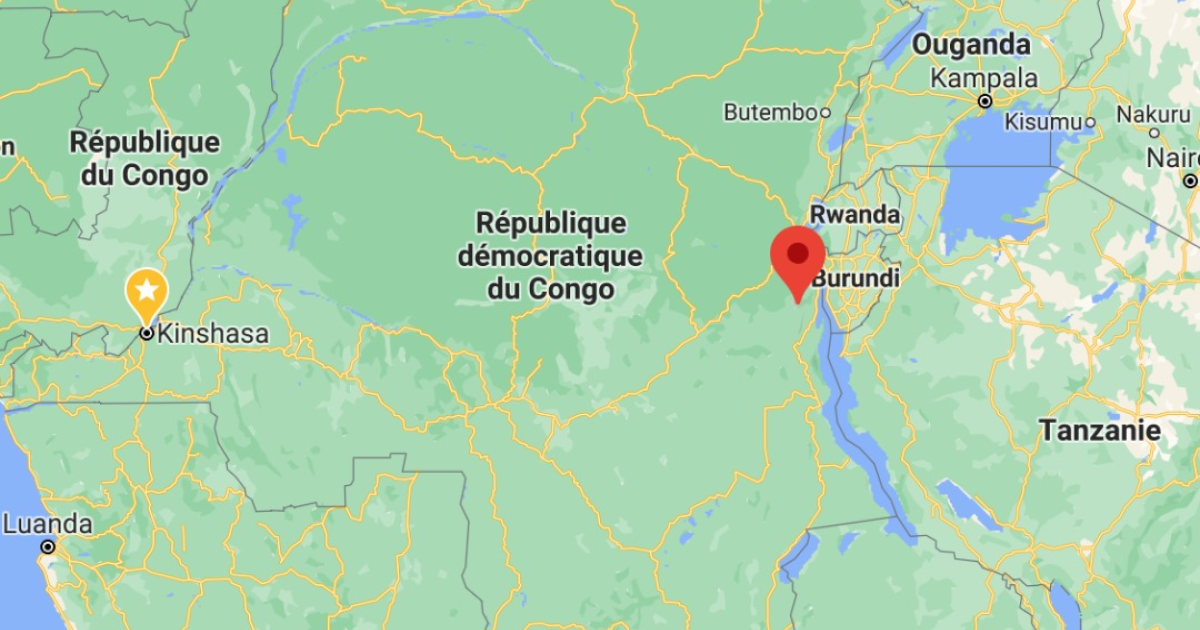 Carte des limites de la RDC et ses voisins 