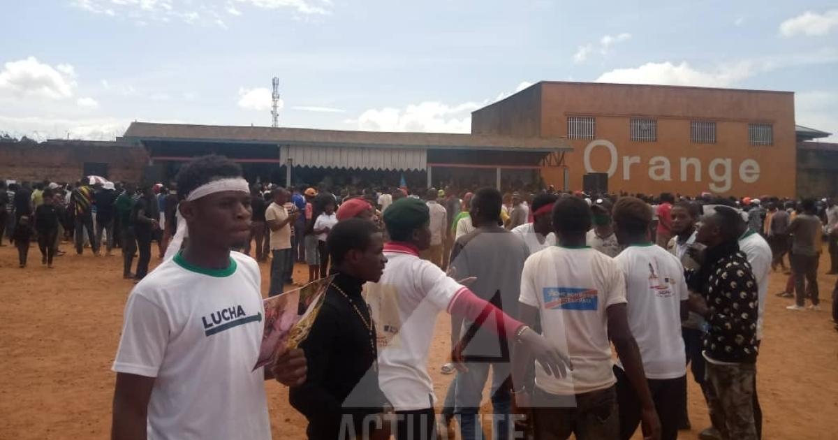 Les manifestants anti-MONUSCO à Butembo lors du quatrième jour de leur sit-in/Ph. ACTUALITE.CD