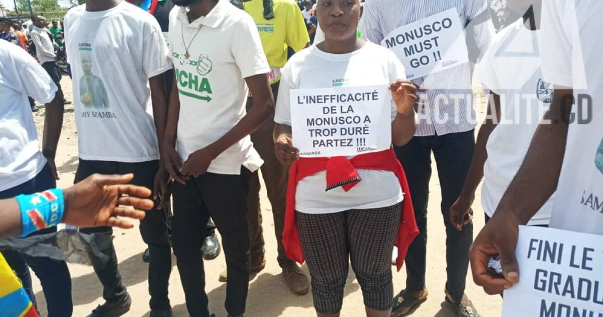 Les militants de Lucha à Kananga/Ph ACTUALITE.CD 