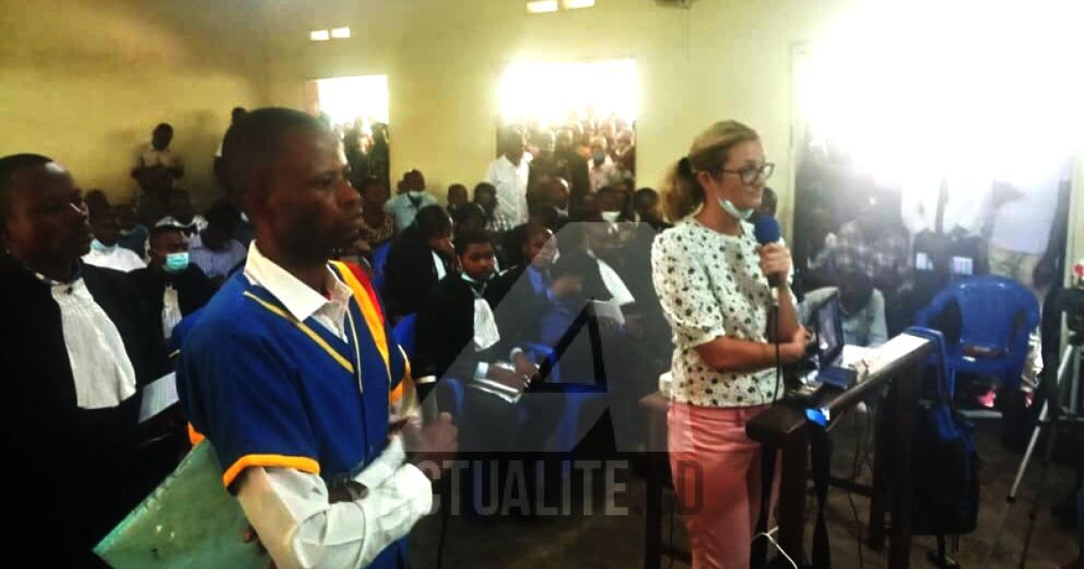 Jean Bosco Mukanda et Sonia Rolley à l'audience du 20 avril 2021/Ph ACTUALITE.CD 