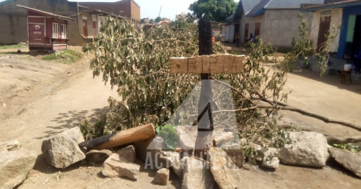 Des barricades érigées dans un quartier de Beni pour protester contre la Monusco/Ph ACTUALITE.CD 