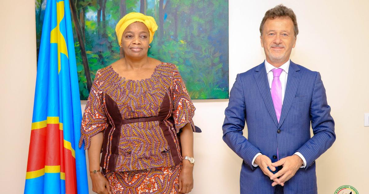 VPM Ève Bazaiba et l'ambassadeur de l'Allemagne Olivier Schnakenberg