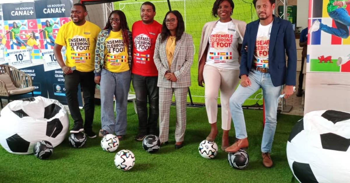 Equipe de Canal+ RDC lors du lancement officiel des activités liées à la diffusion de l'EURO 2020 
