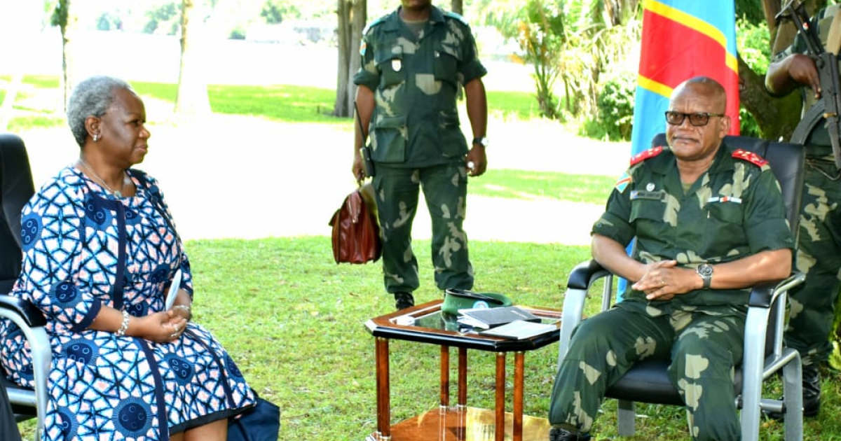 Bintou Keita, Cheffe de la Monusco et le gouverneur Constant Ndima