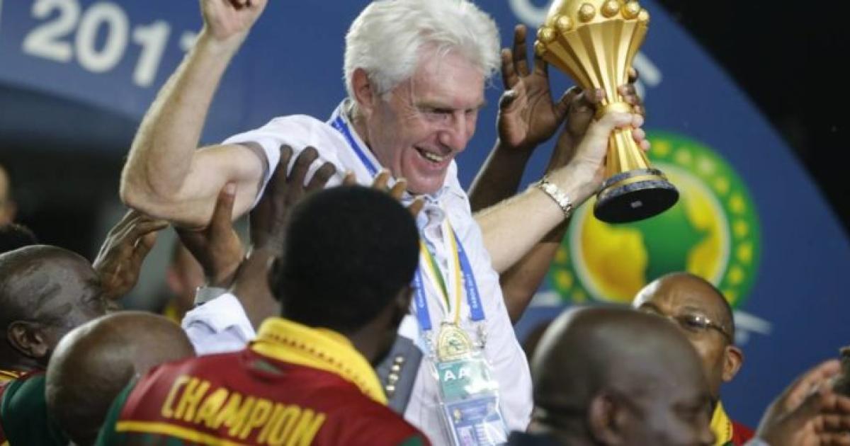 Hugo Broos lors de la CAN 2017 avec le Cameroun 