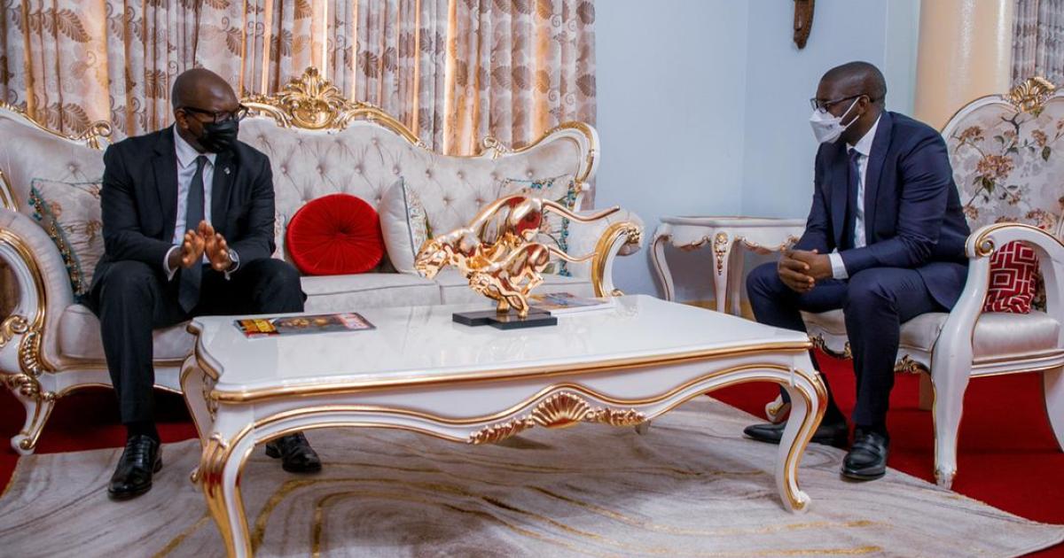 Sama Lukonde, premier ministre et Jacques Kyabula, gouverneur du Haut-Katanga. Ph. Droits tiers.