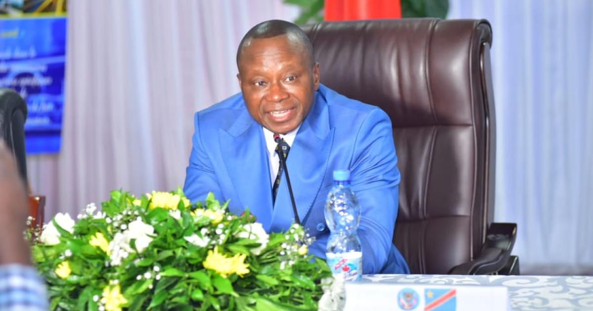 Chérubin Okende, Ministre des Transports, voies de communication et désenclavement. Ph. Droits tiers.