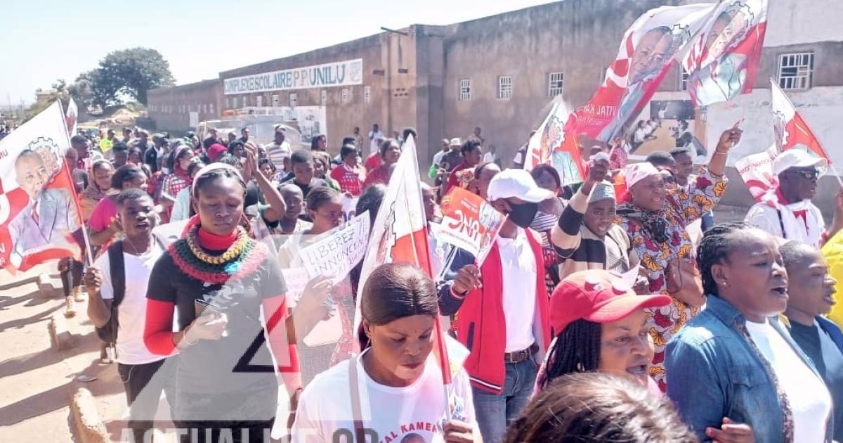 Manifestation de l'UNC àLubumbashi pour exiger la libération de Vital Kamerhe/Ph. ACTUALITE.CD
