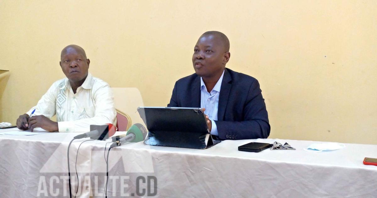 Kass Alidor Muteba de OCÉAN et Augustin Mpoyi de CODELT. Ph/actualite.cd