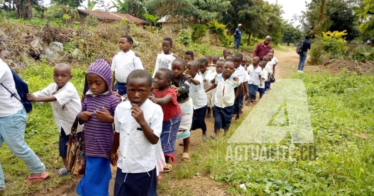 Des écoliers dans le territoire de Beni/Ph ACTUALITE.CD 