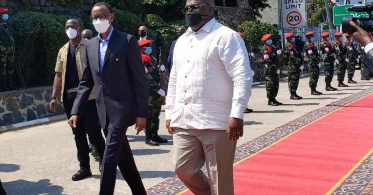 Illustration. Félix Tshisekdi accueille Paul Kagame à Goma/Ph. droits tiers 