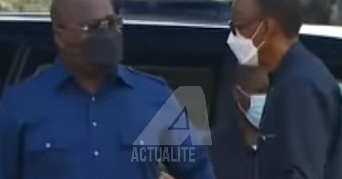 Félix Tshisekedi accueilli par Paul Kagame à Gisenyi/Ph. ACTUALITE.CD
