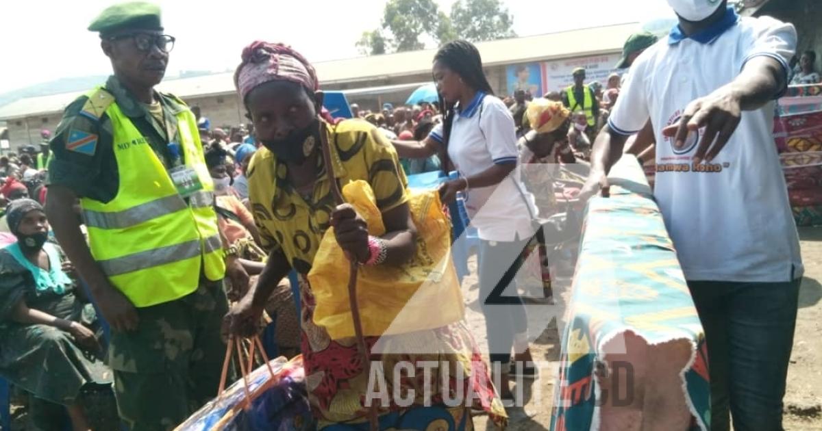 Les habitants sinistrés de Goma cantonnés sur le site de Kayembe/Ph. ACTUALITE.CD