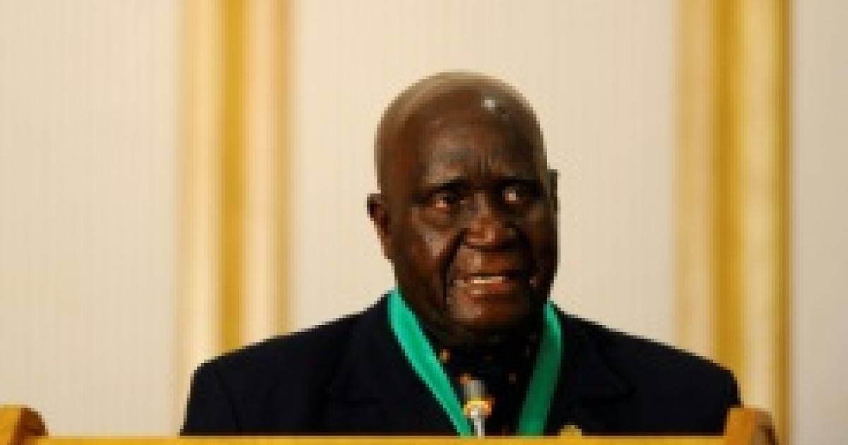 AFP/L'ancien président zambien Kenneth Kaunda, le 17 août 2010, lors d'un discours à Windhoek en Namibie