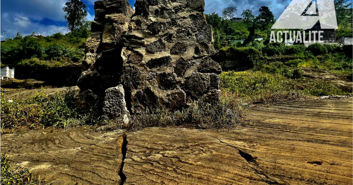Fissures à Goma suite au séisme/Ph ACTUALITE.CD 