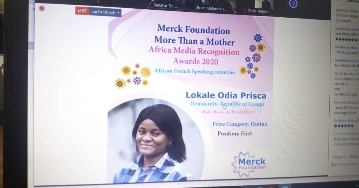 PRMA- Merck 2020 : la RDC a reçu un prix pour la sensibilisation sur l'infertilité