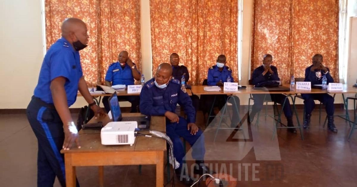 Illustration. La Police de Lubumbashi lors d'une formation /Ph. ACTUALITE.CD