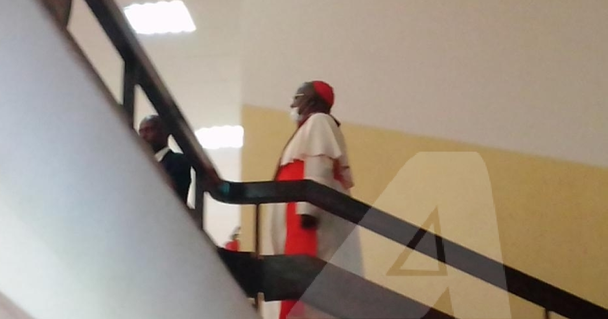 Cardinal Laurent Monsengwo au Palais de la Nation/Ph ACTUALITE.CD