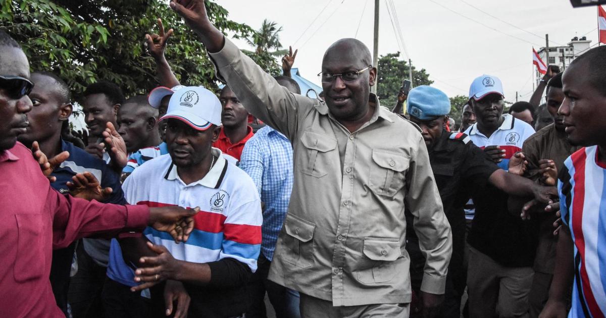 Le président du parti Chadema en Tanzanie, Freeman Mbowe.  AFP