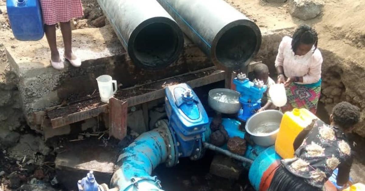 La conduite d'eau réhabilitée 