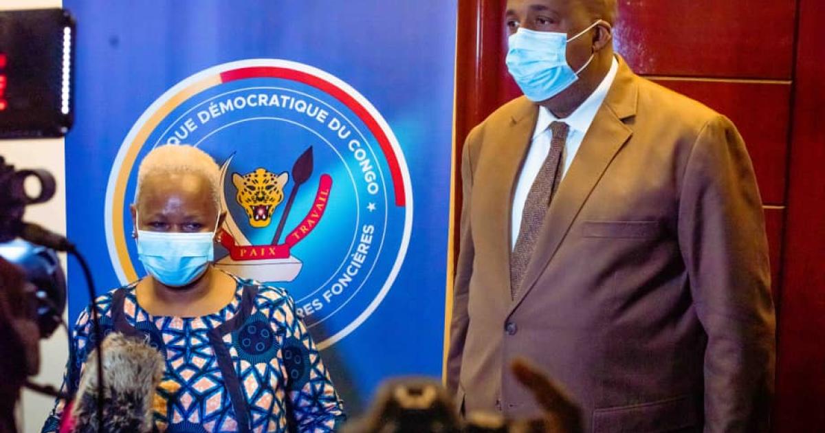 Ministre Molendo et la Représentante spéciale du Secrétaire général de l'ONU en RDC, Bintou Keita