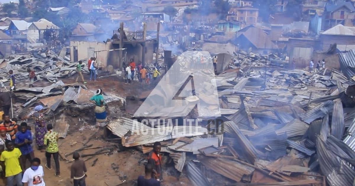 Incendie des plusieurs maisons au quartier Nyalukemba à Bukavu