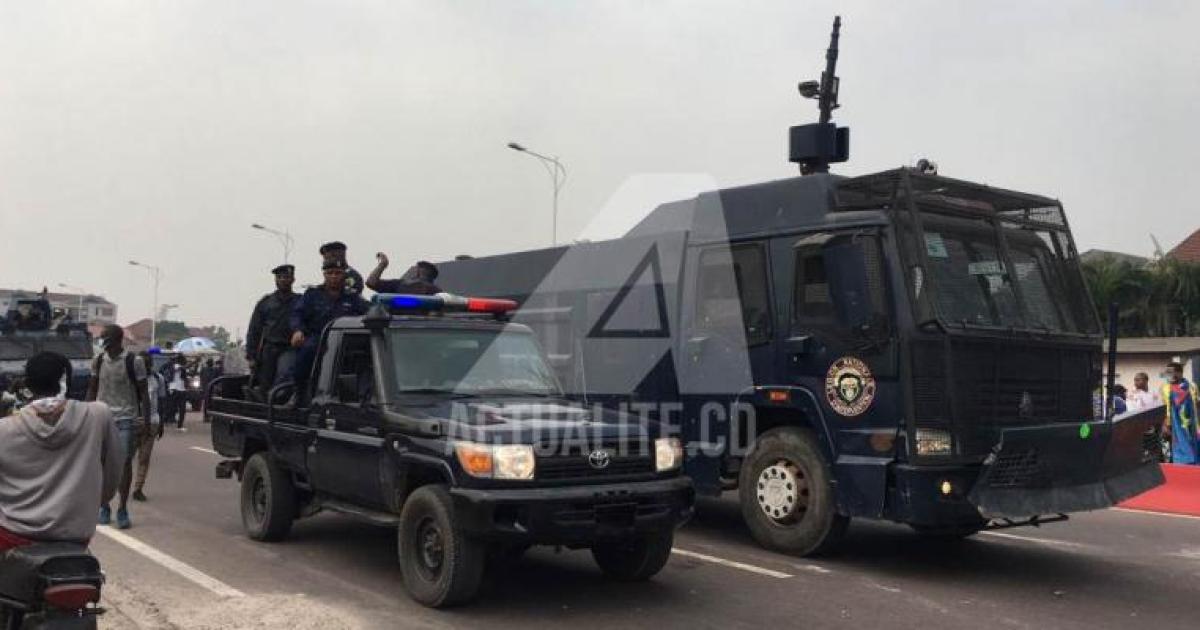 La Police se déploie dans le cadre d'une manifestation à Kinshasa