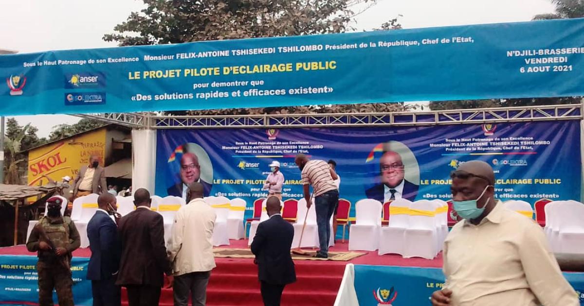 Projet test d'éclaire public à N'djili-brasserie