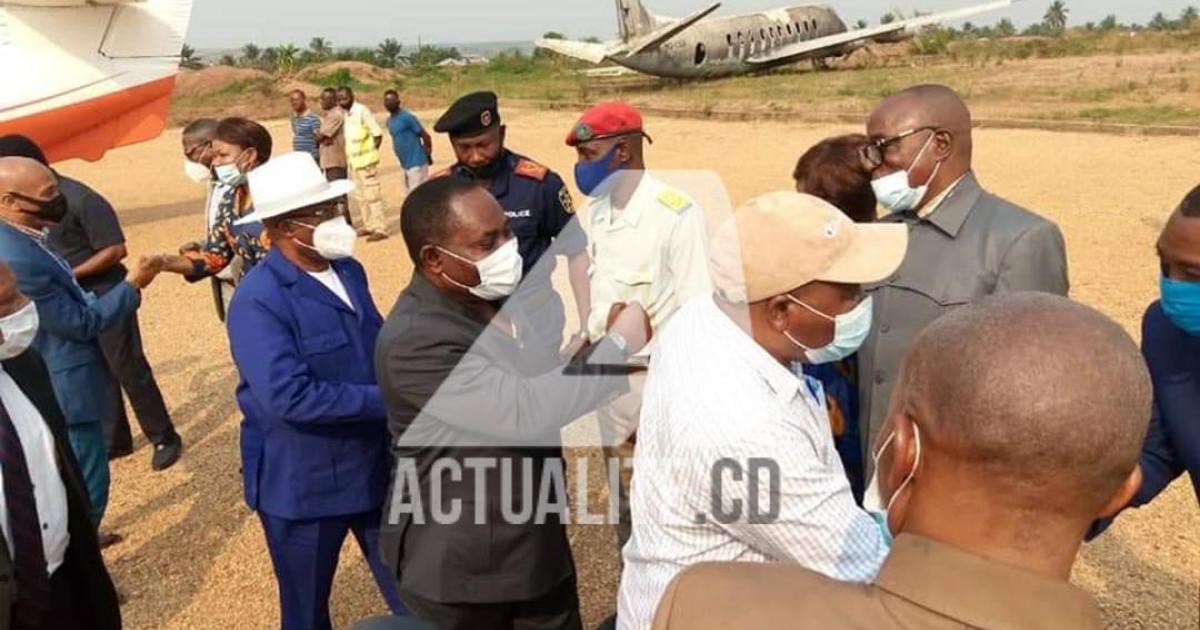 L'arrivée des trois membres du gouvernement à Tshikapa