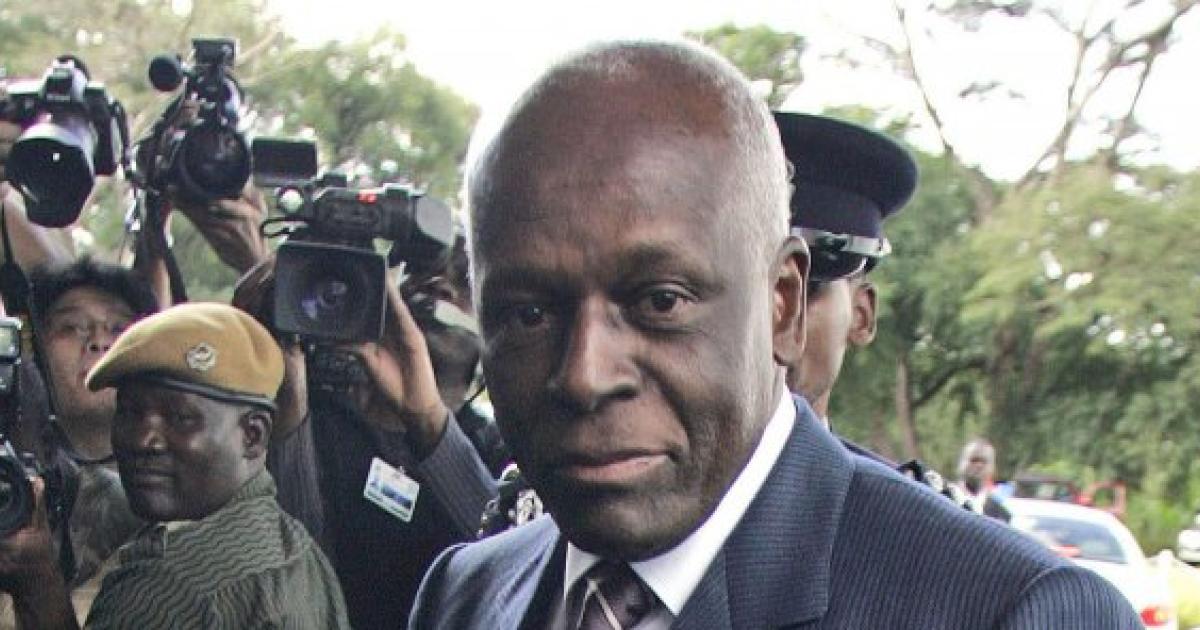 L'ancien président angolais José Eduardo dos Santos à Lusaka, en Zambie, en avril 2008. © Themba Hadebe/AP/SIPA