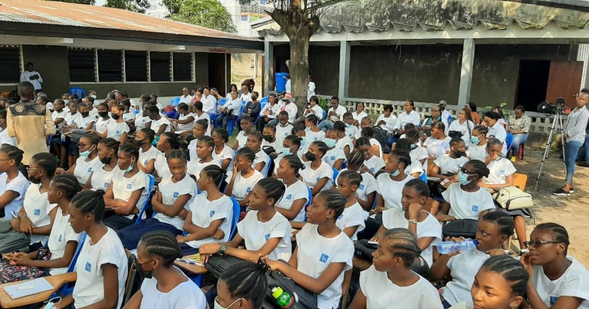 Les élèves du Lycée Motema Mpiko. Photo droits tiers