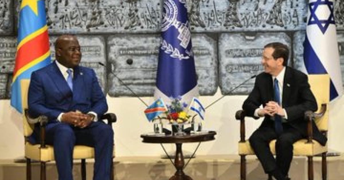 Tshisekedi et le président Israël. Photo droits tiers