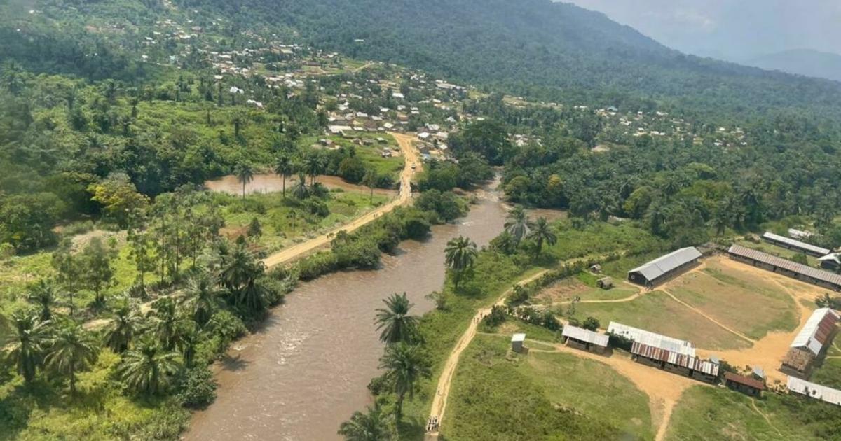 Une vue de la cité de Pinga, dans le Walikale 