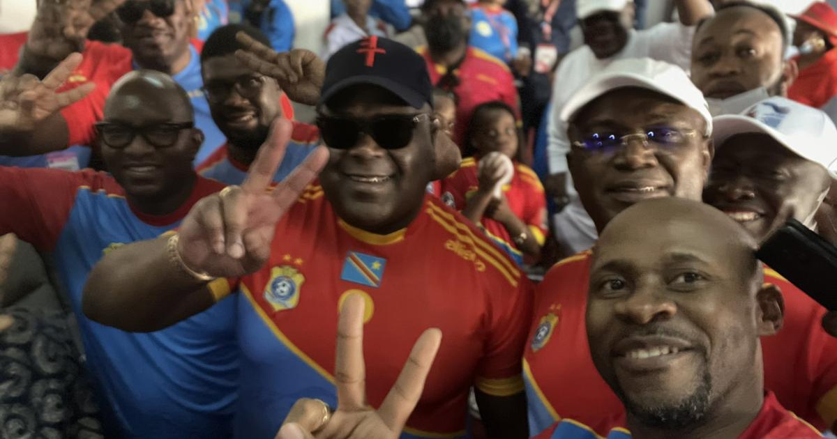 Félix Tshisekedi et quelques membres du gouvernement après la victoire des léopards 