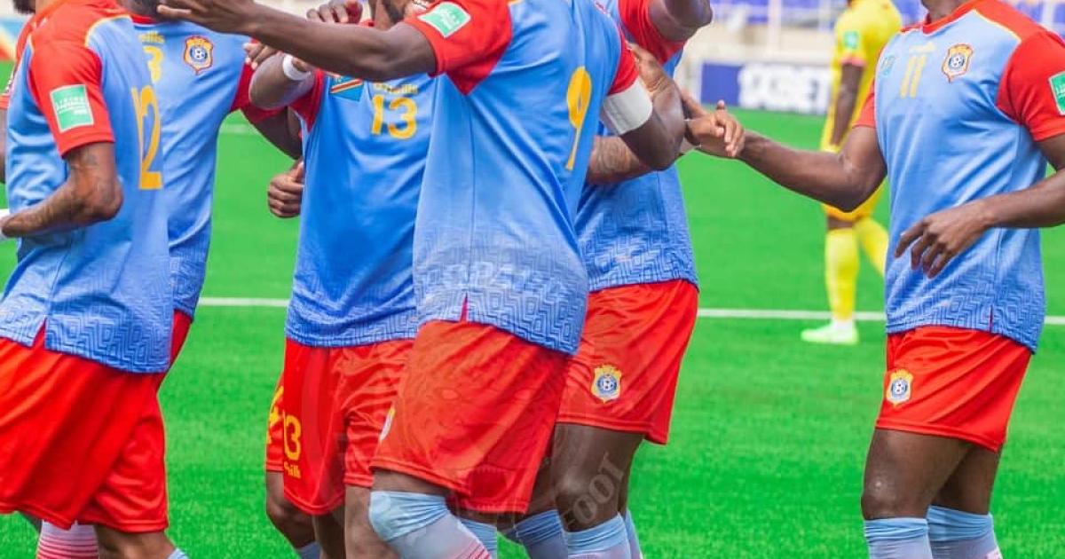 Les Léopards en pleine célébration contre le Benin