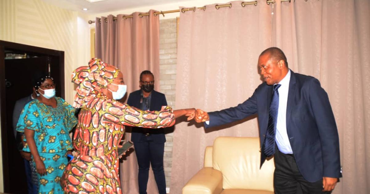 Awa Ndiaye Seck, représentante de l’ONU Femme reçue par Denis Kadima, président de la CENI