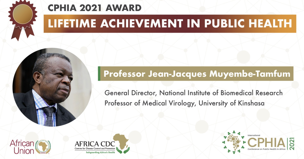 Muyembe parmi les lauréats du Prix CPHIA 2021