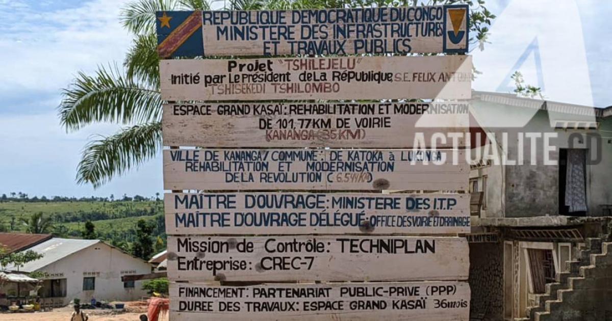 Exécution du projet de réhabilitation des routes « Tshilejelu »