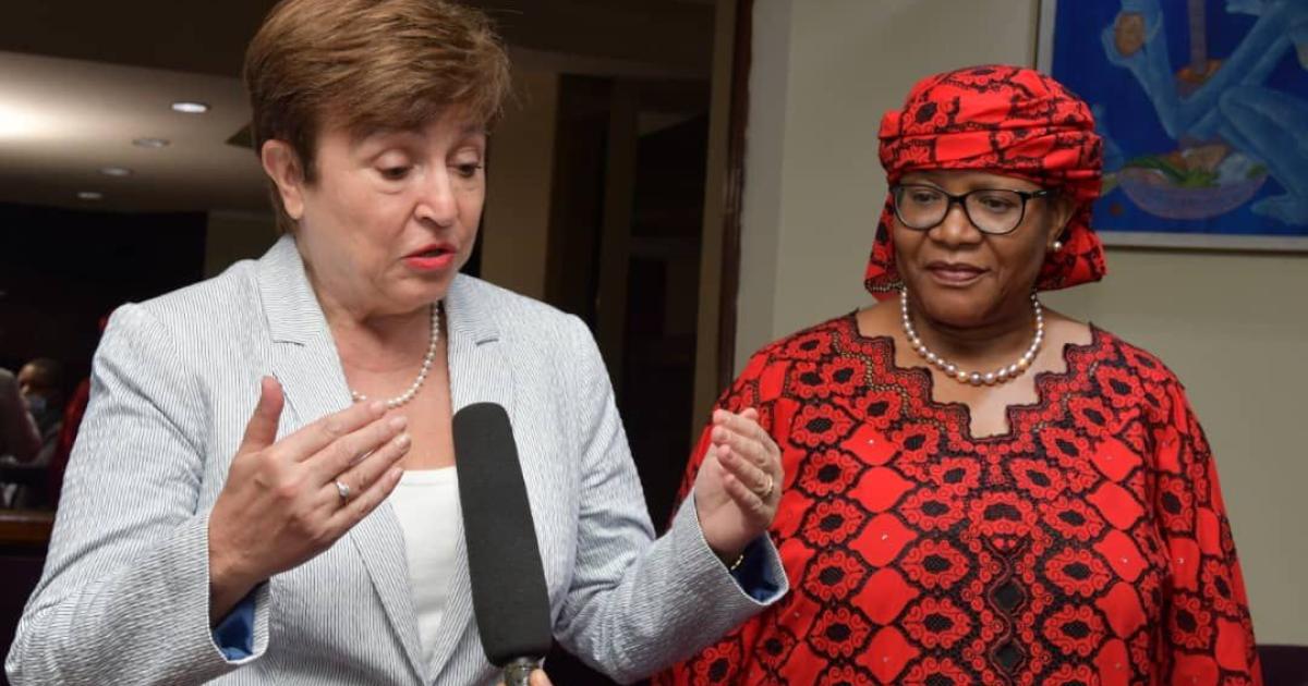La DG du FMI Kristalina Georgieva et la Gouverneure de la BCC Malangu Kabedi