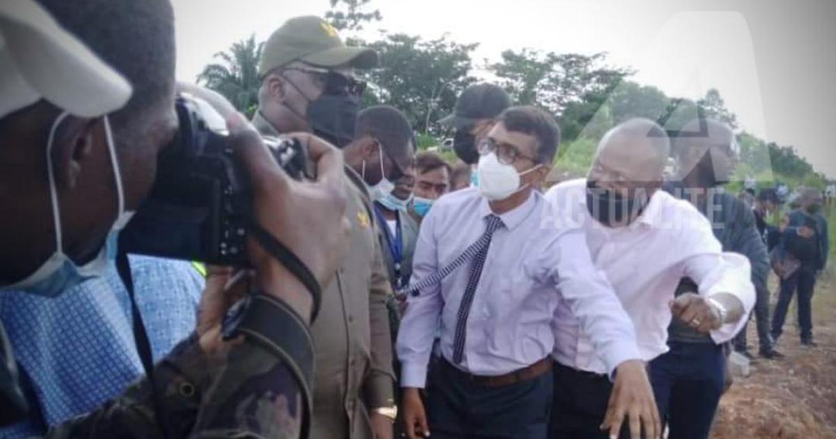 Félix Tshisekedi au barrage de Katende 