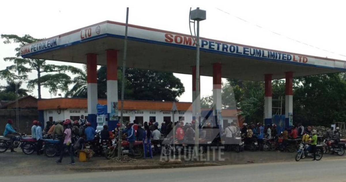 Une station service à Kindu
