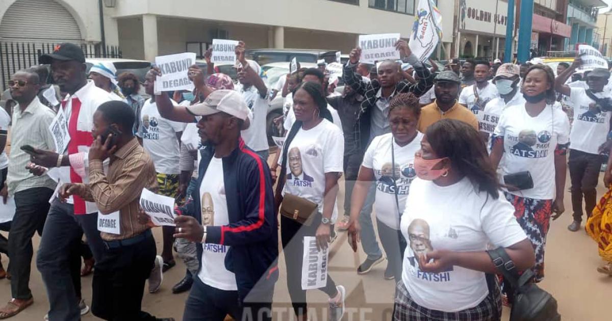La jeunesse de l'UDPS dans les rues à Lubumbashi