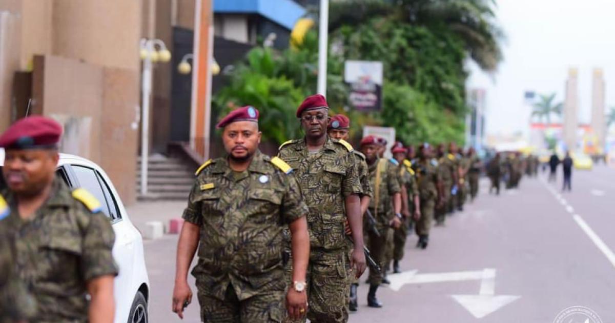La Garde républicaine dans les rues de Kinshasa 