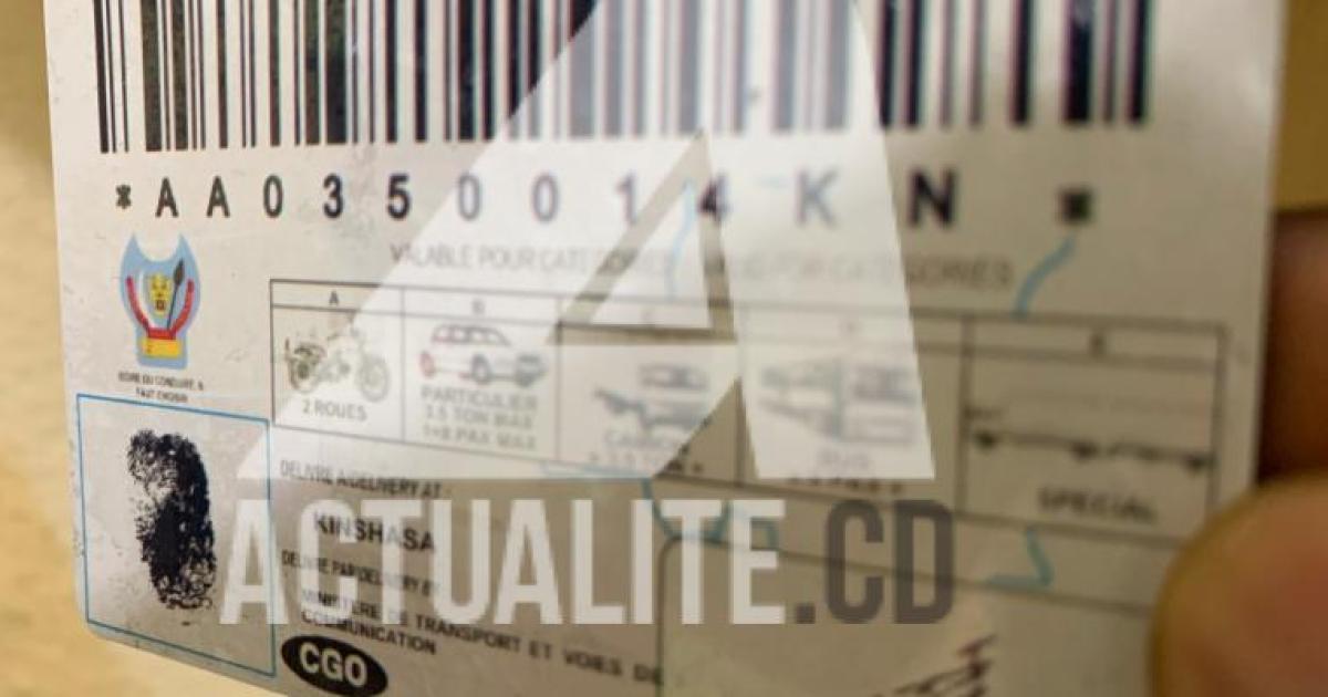 Le permis de conduire congolais 