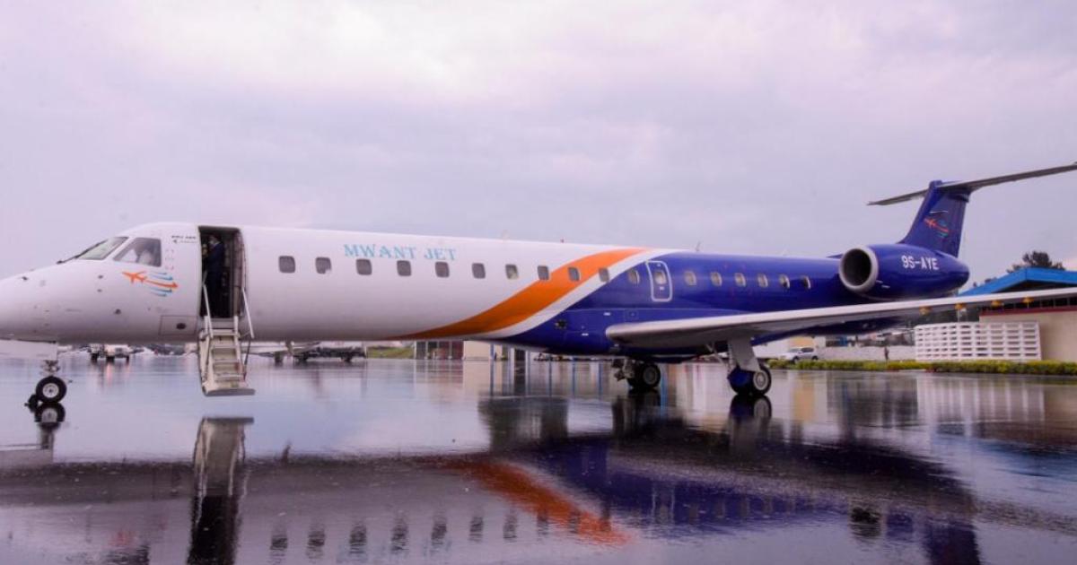 Un avion de Mwant Jet 