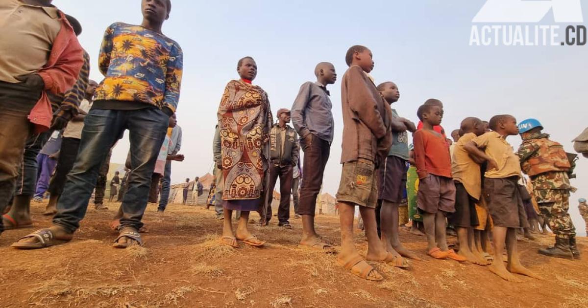 Les déplacés sur le site de Roe (Djugu). Ph. ACTUALITE.CD
